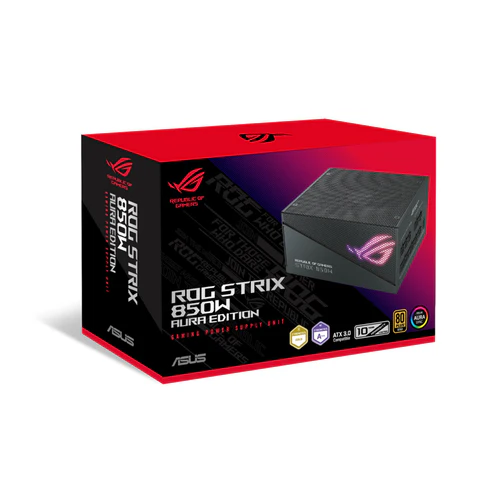 ROG-STRIX-850G-AURA-GAMING 7 Asus ROG Strix 850W 80 Plus Gold Fully Modular ATX 3.0 ARGB PSU - ROG-STRIX-850G-AURA-GAMING