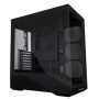 Lian Li Vector V100 / Vector V100R Black/White - Mid-Tower ATX Case with Dual Tempered Glass, Back-Connect Motherboard Support, ARGB Fans (V100RX | V100RW), and Pre-Installed GPU Bracket - Black, Without ARGB Fans