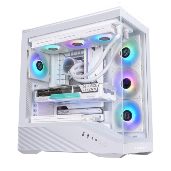 Lian Li Vector V100 / Vector V100R Black/White - Mid-Tower ATX Case with Dual Tempered Glass, Back-Connect Motherboard Support, ARGB Fans (V100RX | V100RW), and Pre-Installed GPU Bracket