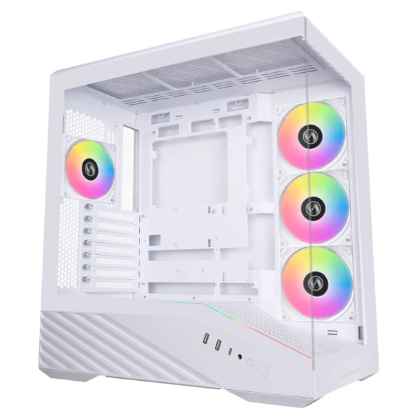 Lian Li Vector V100 / Vector V100R Black/White - Mid-Tower ATX Case with Dual Tempered Glass, Back-Connect Motherboard Support, ARGB Fans (V100RX | V100RW), and Pre-Installed GPU Bracket