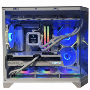 Origin | AMD Ryzen 7 7700 1440p Gaming PC with Radeon RX 9060 XT 16GB, 64GB DDR5 RAM, 2TB NVMe SSD - White Build for Gaming and Video Editing