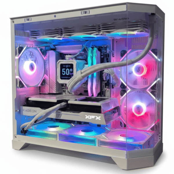 Zephyr AMD Ryzen 7 7700 1440p Gaming PC with Radeon RX 9060 XT 16GB, 64GB DDR5 RAM, 2TB NVMe SSD - White Build for Gaming and Video Editing Origin | AMD Ryzen 7 7700 1440p Gaming PC with Radeon RX 9060 XT 16GB, 64GB DDR5 RAM, 2TB NVMe SSD - White Build for Gaming and Video Editing