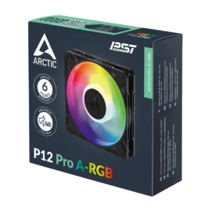 P12_Pro_ARGB_black_g05 Arctic P12 Pro A-RGB 120 mm PWM Fan 600-3000 rpm Hydrodynamic Sleeve Bearing with 12 LEDs - ACFAN00309A