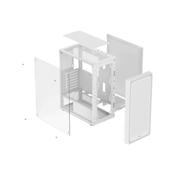 OCYPUS GAMMA C50 Mini-Tower Case High Airflow Mesh White   - GAMMA-C50-WHG000XX-GL
