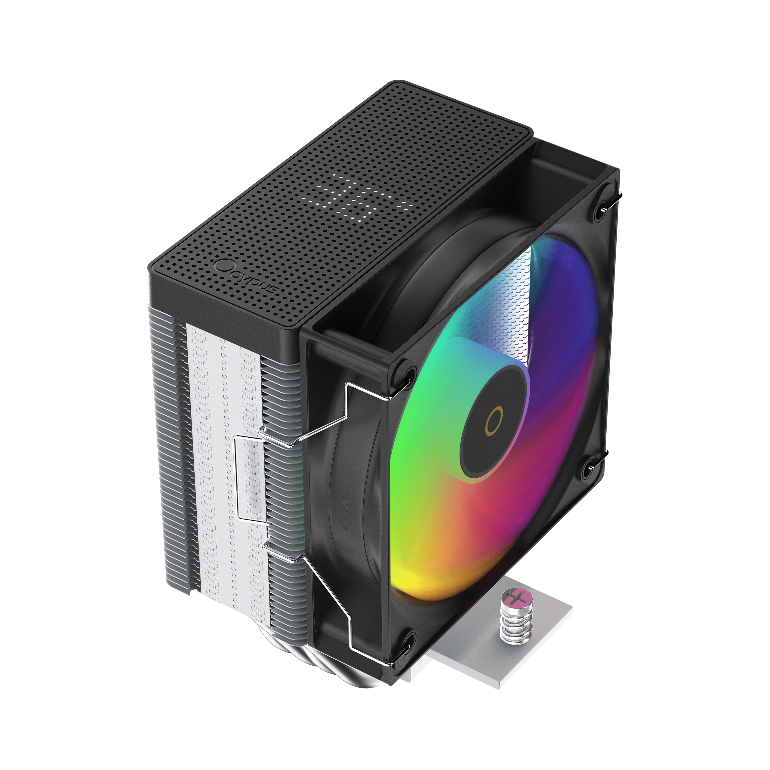 Ocypus GAMMA A40 BK ARGB Digital CPU Cooler 200W TDP 4 Heat Pipes Digital Display – Gamma-A40-...