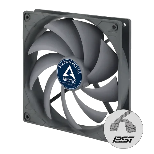 Arctic F12 PWM PST CO 120 mm Case Fan Dual Ball Bearing Black Single Fan - ACFAN00210A