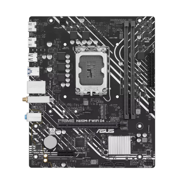 ASUS PRIME H610M-F WIFI D4 Micro-ATX Motherboard Intel H610 LGA 1700 DDR4 PCIe 4.0 WiFi 6 - PRIME H610M-F WIFI D4