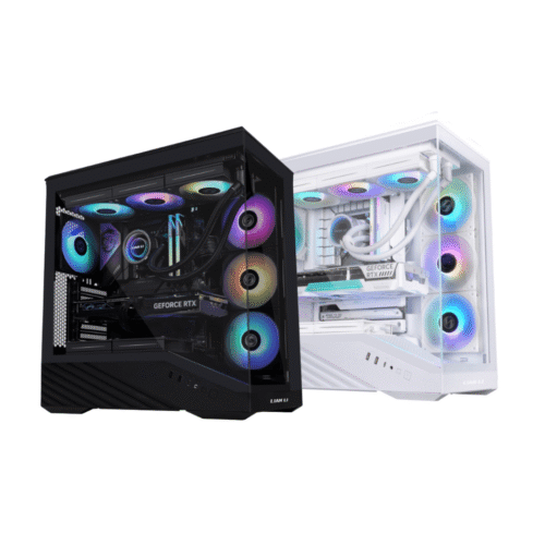 Lian Li Vector V100 / Vector V100R Black/White - Mid-Tower ATX Case with Dual Tempered Glass, Back-Connect Motherboard Support, ARGB Fans (V100RX | V100RW), and Pre-Installed GPU Bracket
