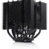 NOCTUA NH-D12L chromax.black 145mm Low-Profile CPU Cooler with NF-A12x25r PWM Fan - NH-D12L CH.BK