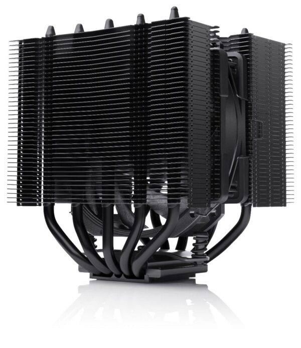 NOCTUA NH-D12L chromax.black 145mm Low-Profile CPU Cooler with NF-A12x25r PWM Fan - NH-D12L CH.BK