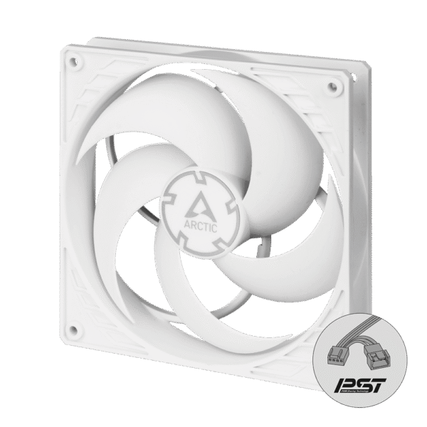 p14-pwm-pst-white_g00_pst-icon ARCTIC P14 PWM PST 140 mm Case Fan Fluid Dynamic Bearing White Single Fan - ACFAN00197A
