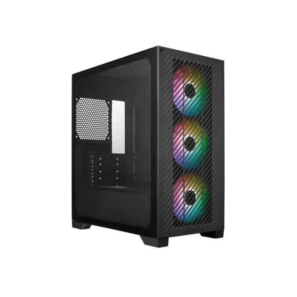 Cooler Master Elite 301 Black Mini Tower Case with Tempered Glass and ARGB Fans - E301-KGNN-S00