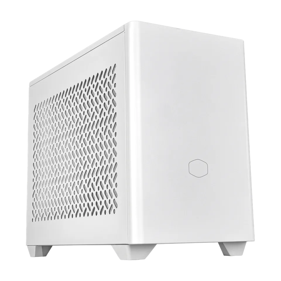 Cooler Master MasterBox NR200P V2 White Compact Mini-ITX SFF Case with PCIe Riser and USB-C – ...