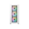 smart Cooler Master Elite 301 White Mini Tower Case with Tempered Glass and ARGB Fans - E301-WGNN-S00