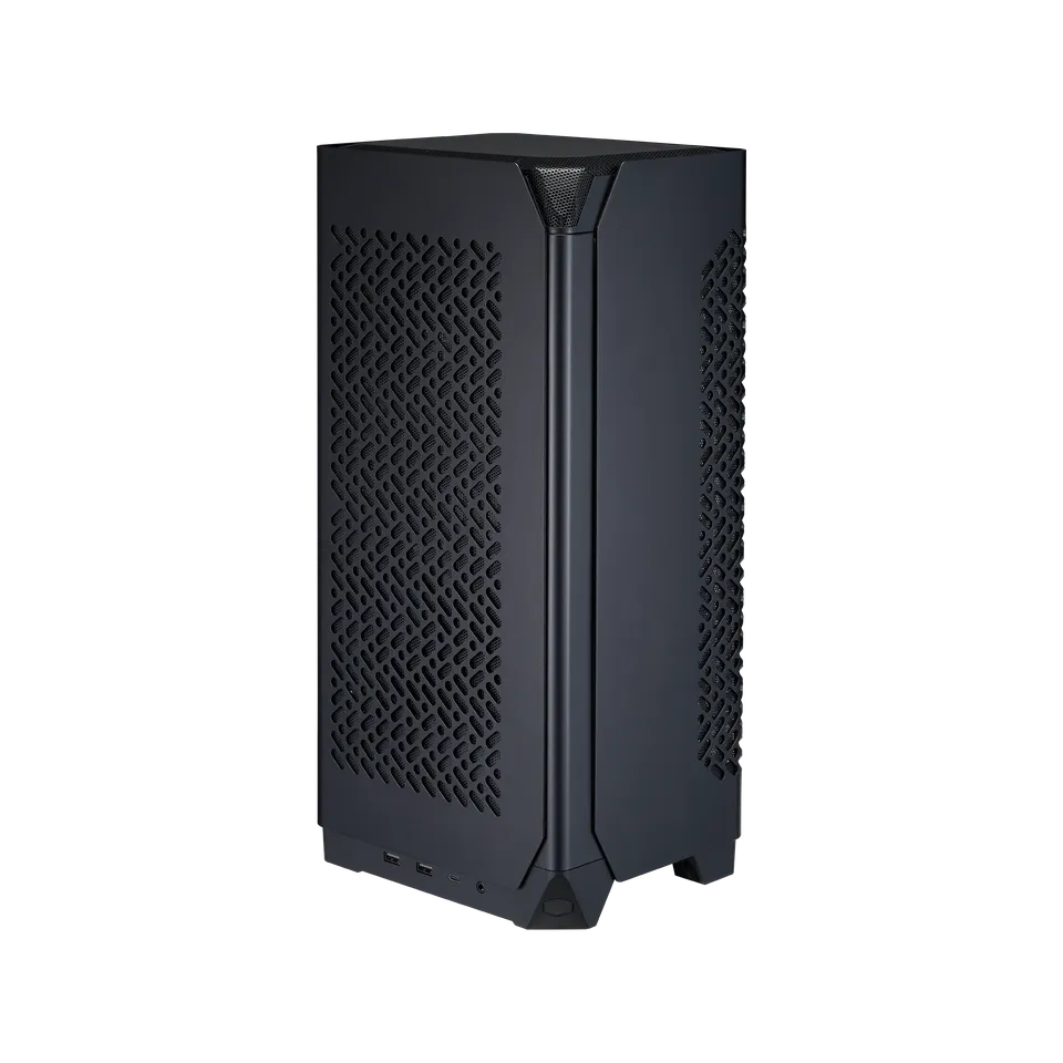 Cooler Master NCORE 100 AIR Black Compact Mini-ITX Case with Aluminum Panels and GPU Riser – N...