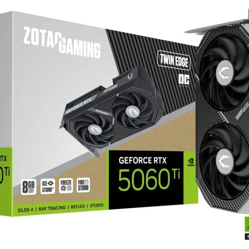 ZOTAC GAMING GeForce RTX 5060 Ti 8GB Twin Edge OC GDDR7 128-bit Dual Fan Blackwell Architecture DLSS 4 IceStorm 2.0 - ZT-B50610H-10M