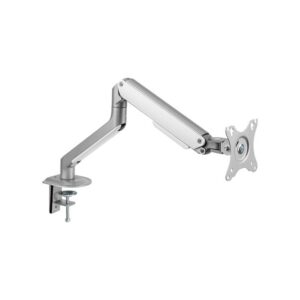 Brateck LDT63 Single Spring-Assisted Monitor Arm 17-32 inch Matte Silver Clamp/Grommet - Brateck-LDT63-C012 Silver