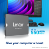 Lexar NS100 2TB 2.5 Inch SATA III SSD Up to 550MB/s Read 500MB/s Write Shock Vibration Resistant - LNS100-2TRB