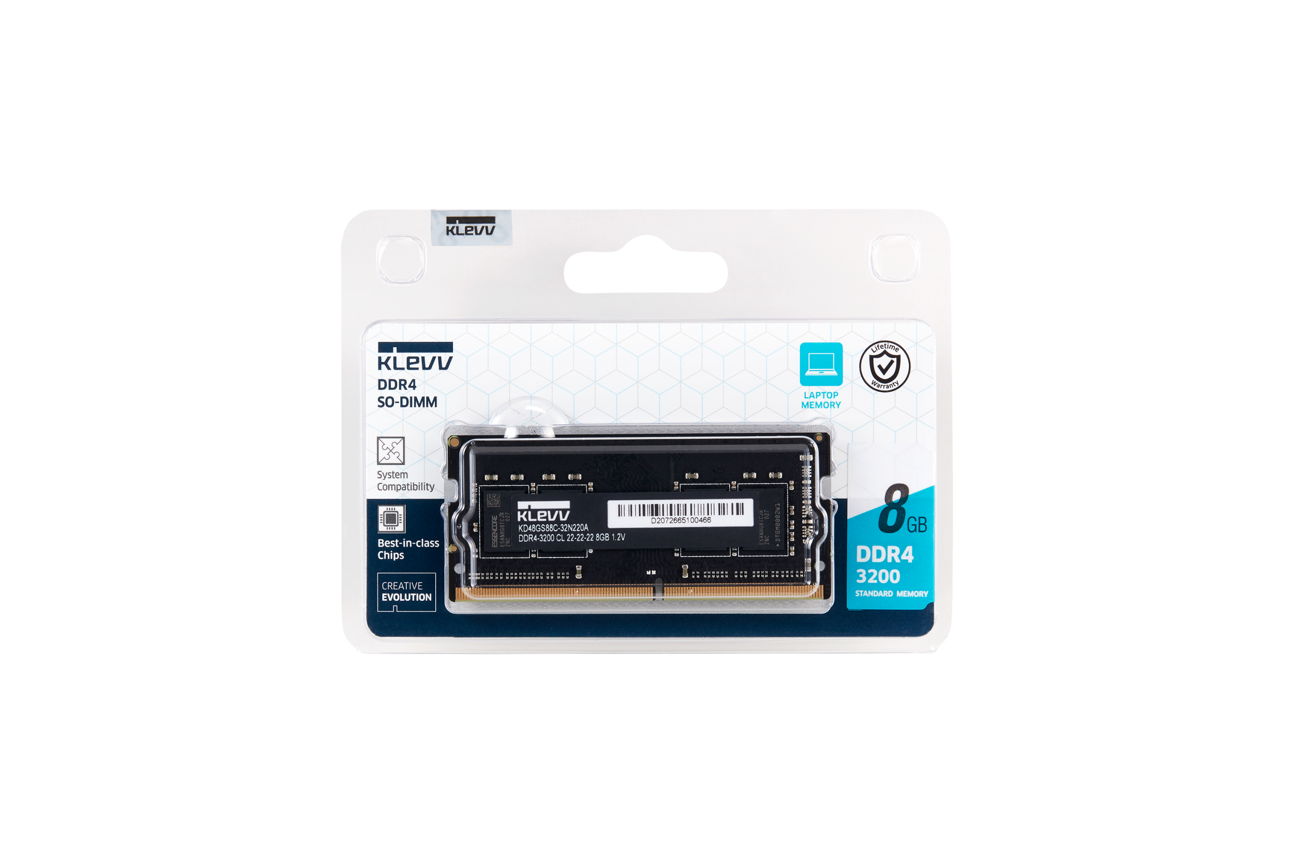 Klevv SODIMM 8GB (8GBx1) DDR4-2666 – 4895194966135...