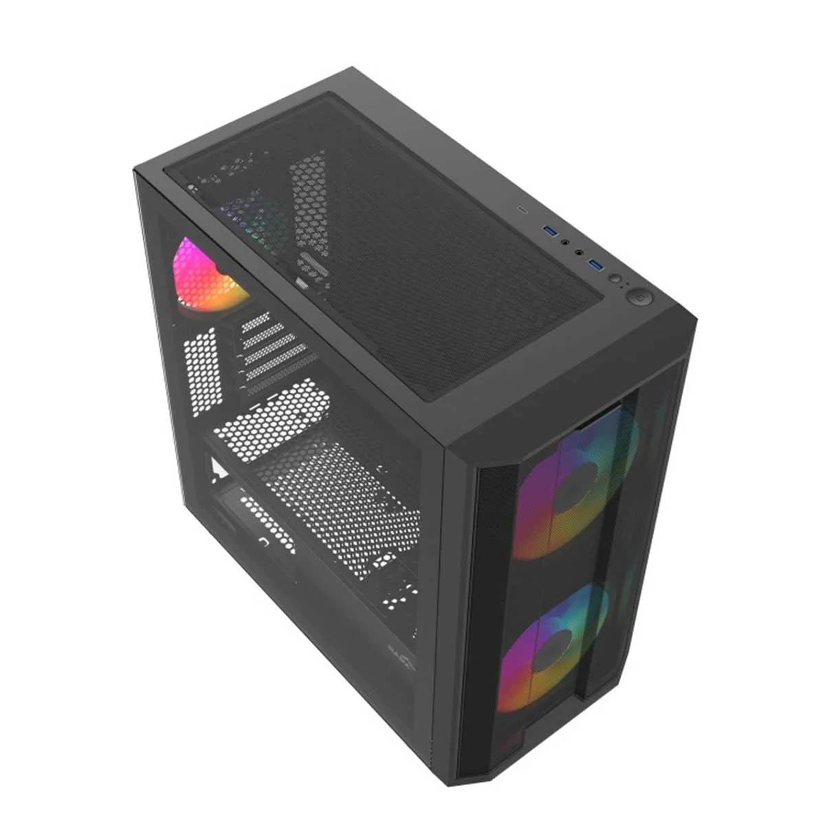 SAMA S30 Mesh Front M-ATX Mini Tower with 3 ARGB PWM Fans Black - S30-BKMP3AX1-GL 5 SAMA S30 Mesh Front M-ATX Mini Tower with 3 ARGB PWM Fans Black - S30-BKMP3AX1-GL - Image 5