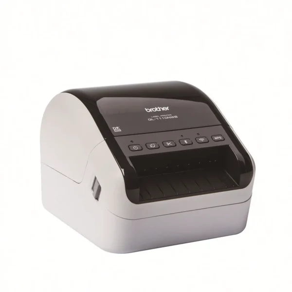 Brother QL-1110NWB 4-Inch Wide Network Label Printer with Wi-Fi/Bluetooth/LAN, 103mm DK, 300dpi, Crop Print, USB Host - QL-1110NWB