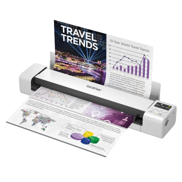 Brother DS-940DW Wireless Rechargeable Duplex Mobile Scanner, 15ppm/30ipm, 600dpi, Wi-Fi, 1.8m Long Paper - DS-940DW