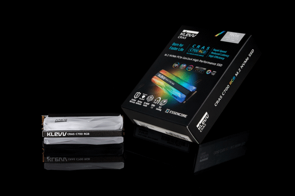 Klevv CRAS C700 RGB M.2 2280 NVMe SSD 240GB/480GB/960GB PCIe Gen3x4 - K960GM2SP0-C7R