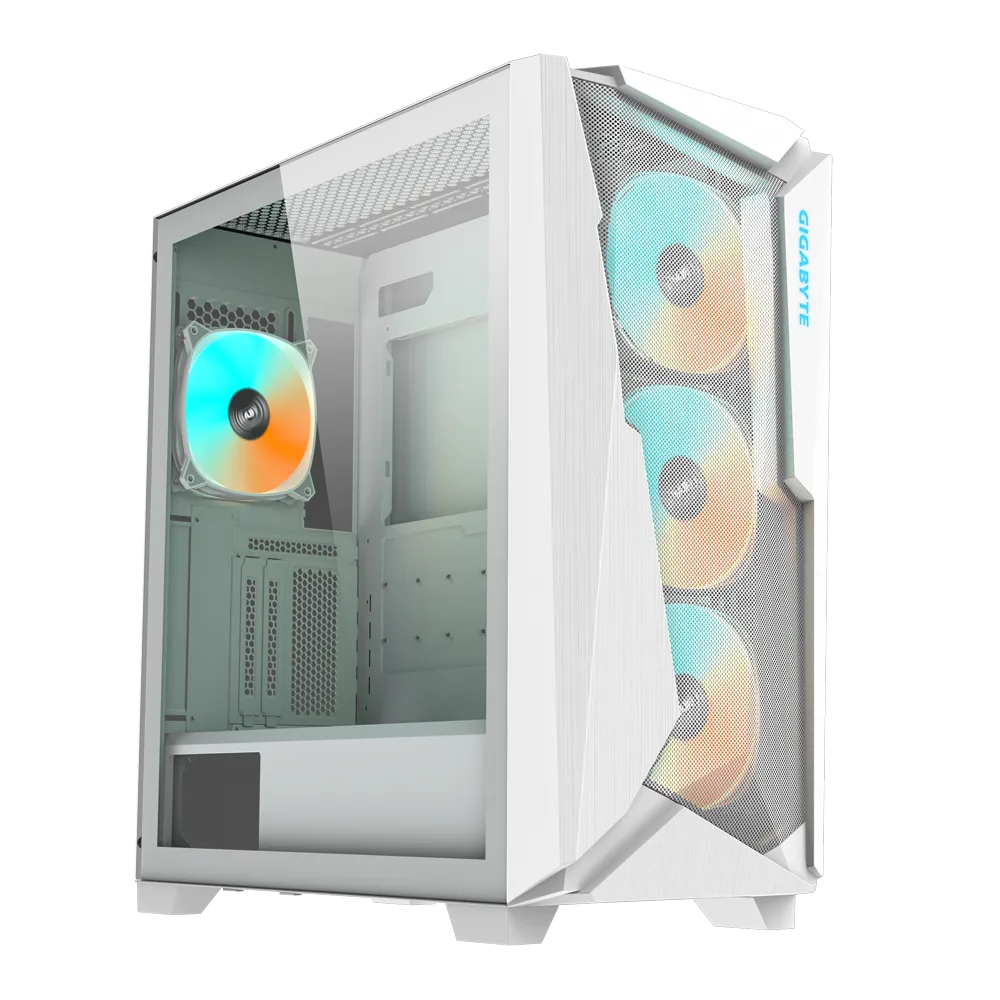 GIGABYTE C301 GLASS V2 Tempered Glass Mid-Tower White – GP-C301GW-V2...