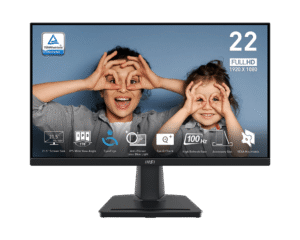 MSI PRO MP225 21.5" Full HD IPS 100Hz Monitor with EyesErgo, Adaptive-Sync, Accessory Slot - PRO MP225