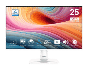 MSI PRO MP251W E2 24.5" Full HD IPS 120Hz Monitor with PerfectEdge Design, EyesErgo Tech, Adaptive-Sync - PRO MP251W E2