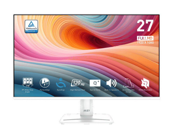 1024 (1) MSI PRO MP275W E2 27" Full HD IPS 120Hz Monitor with PerfectEdge Design, EyesErgo Tech, Built-in Speakers - PRO MP275W E2