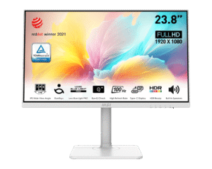 MSI Modern MD2412PW 21.45 Inch FHD VA Monitor 1920x1080 100Hz 1ms 4000:1 EyesErgo Adaptive-Sync - MODERN MD2412PW
