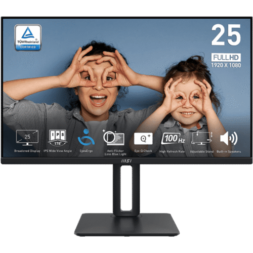 MSI PRO MP251P 24.5" Full HD IPS 100Hz Monitor with EyesErgo, 4-Way Adjustable Stand, AMD FreeSync - PRO MP251P