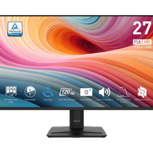 MSI PRO MP275 E2 27" Full HD IPS 120Hz Monitor with PerfectEdge Design, EyesErgo Tech, Built-in Speakers - PRO MP275 E2