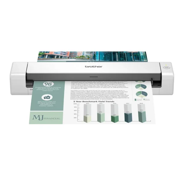 Brother DS-740D Portable USB-Powered Duplex Mobile Scanner, 15ppm/30ipm, 600dpi, 1.8m Long Paper - DS-740D