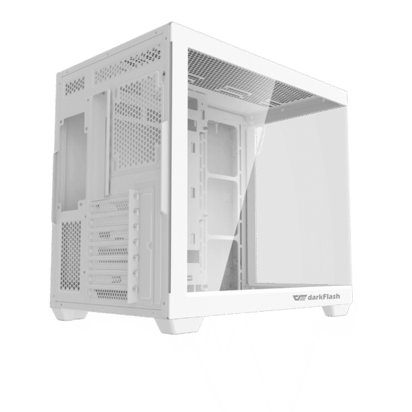 DarkFlash C285P V2 Dual Chamber ATX PC Case Tempered Glass - C285P-V2 Black | White