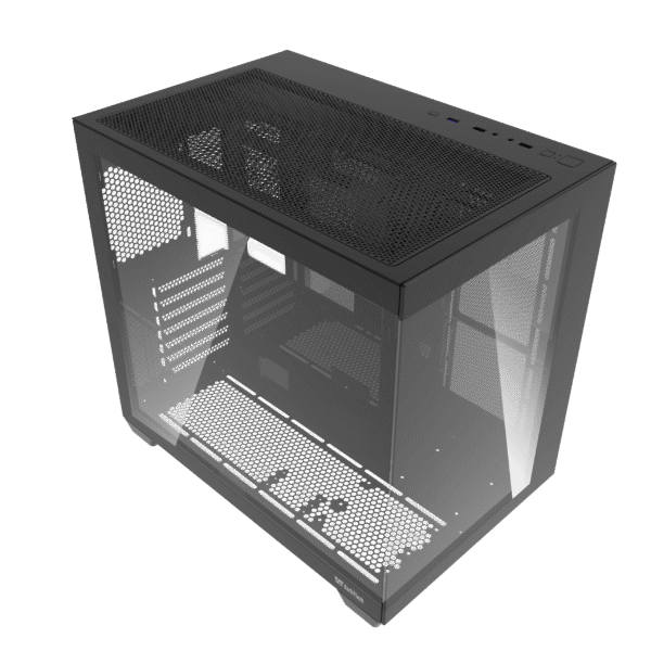 DarkFlash C285P V2 Dual Chamber ATX PC Case Tempered Glass - C285P-V2 Black | White