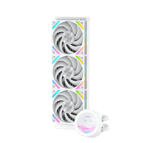 SAMA Q70 360 mm AIO with 2.8-Inch Magnetic IPS LCD White - Q70-WHWAYNO3-G