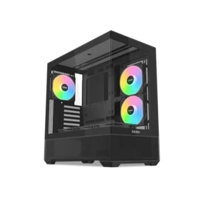 1744598159-003_1600x SAMA V40 270-Degree Dual Glass Mid-Tower with 6 ARGB Fans Black - V40-BKADA6X1-GL