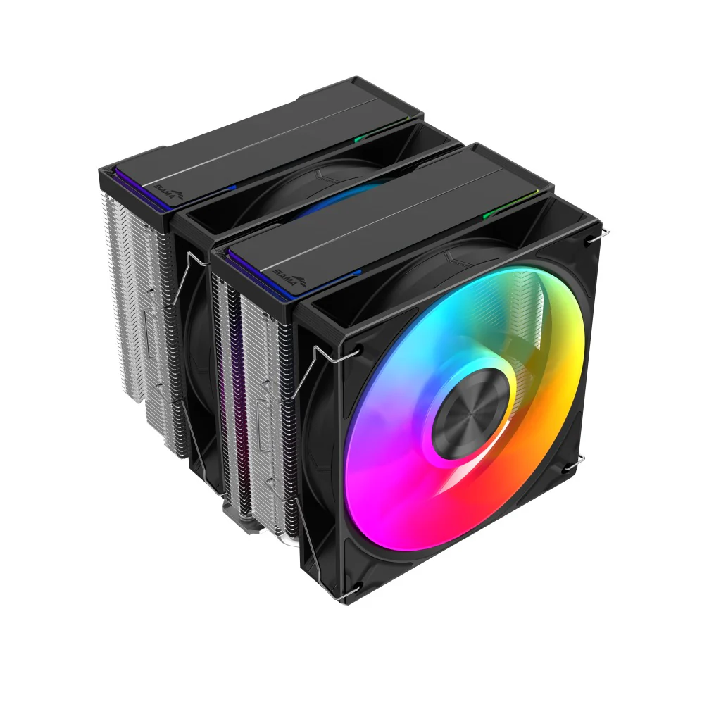 SAMA A60 ARGB Dual-Tower 265W CPU Air Cooler with Infinity Mirror – A60-XXWAYXOX-G