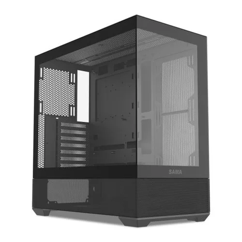 SAMA V40E 270-Degree Dual Glass Mid-Tower Black - V40E-BKAD00X1-RU