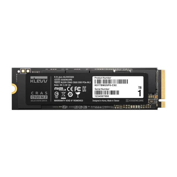 1TB_1 Klevv Cras C920 1TB M.2 NVMe PCIe Gen4x4 SSD - K01TBM2SP0-C92