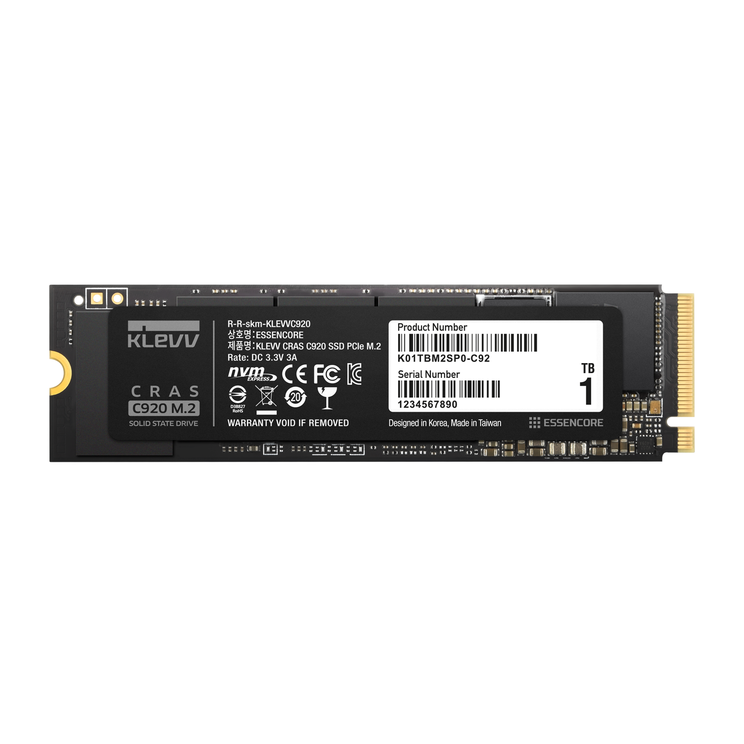 Klevv Cras C920 1TB M.2 NVMe PCIe Gen4x4 SSD - K01TBM2SP0-C92 2 Klevv Cras C920 1TB M.2 NVMe PCIe Gen4x4 SSD - K01TBM2SP0-C92 - Image 2