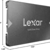 Lexar NS100 512GB 2.5 Inch SATA III SSD Up to 550MB/s Read 500MB/s Write Shock Vibration Resistant - LNS100-512RB