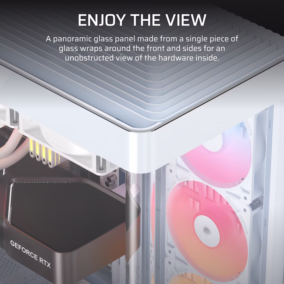 CORSAIR FRAME 4500X RS-R ARGB Curved Tempered Glass Mid-Tower White - CS-CC-9011315-WW 3 CORSAIR FRAME 4500X RS-R ARGB Curved Tempered Glass Mid-Tower White - CS-CC-9011315-WW - Image 3