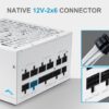 SAMA G1000 1000W 80 PLUS Gold Fully Modular ATX 3.1 PSU White - G1000-WHGFF001-USG