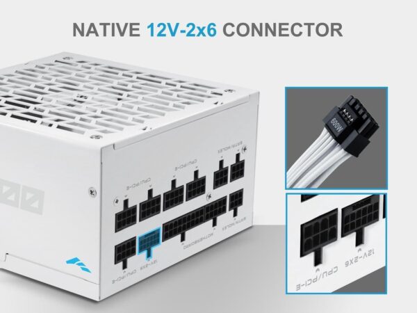 SAMA G1000 1000W 80 PLUS Gold Fully Modular ATX 3.1 PSU White - G1000-WHGFF001-USG
