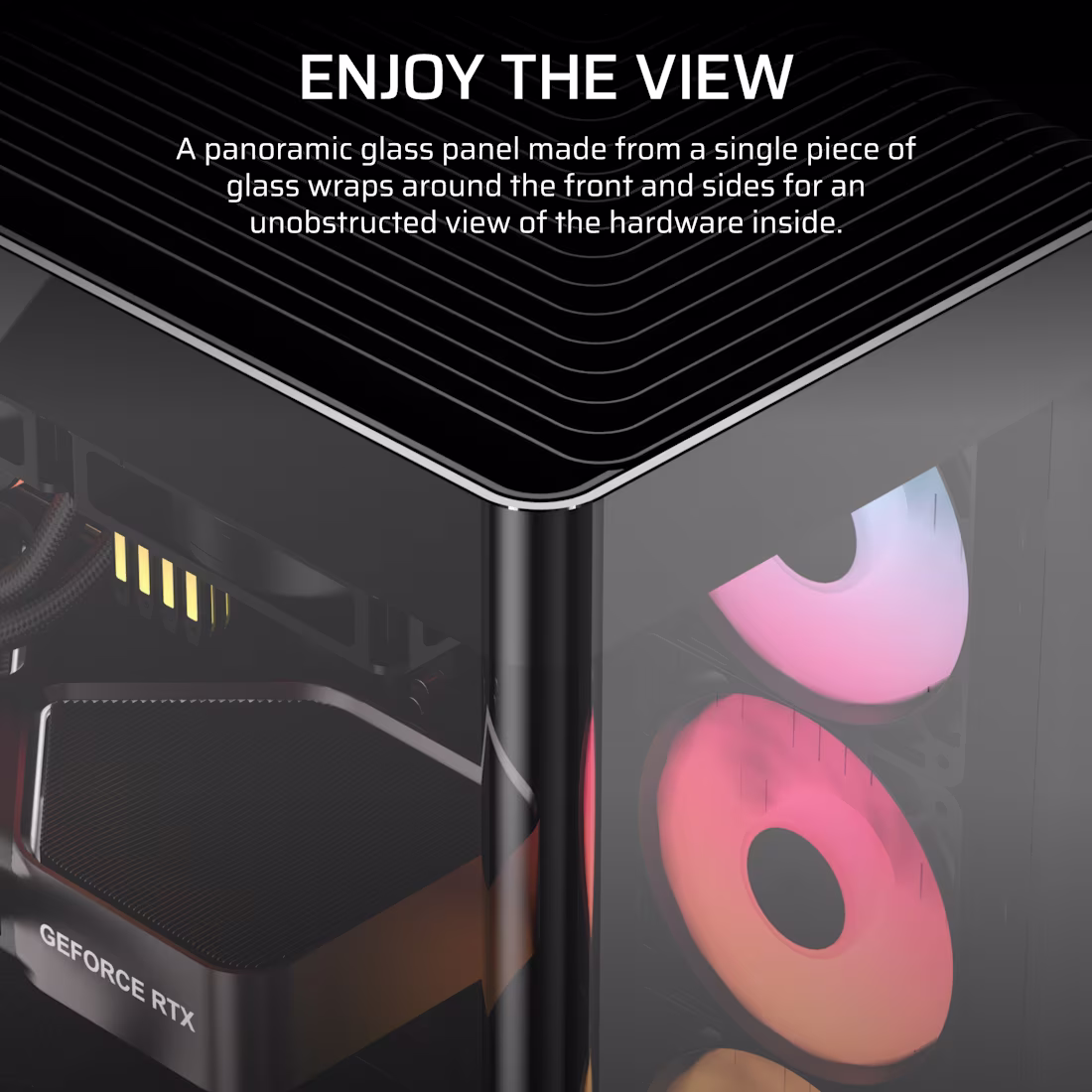 CORSAIR FRAME 4500X RS-R ARGB Curved Tempered Glass Mid-Tower Black - CS-CC-9011314-WW 2 CORSAIR FRAME 4500X RS-R ARGB Curved Tempered Glass Mid-Tower Black - CS-CC-9011314-WW - Image 2