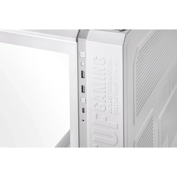 ASUS TUF Gaming GT502 Dual-Chamber Tempered Glass Mid-Tower White - GT502 TUF GAMING CASE WHT TG