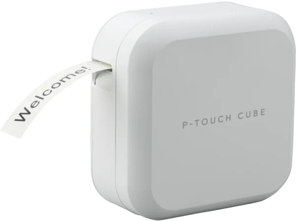 Brother PT-P710BT Cube Plus Rechargeable Bluetooth Label Printer with Auto Cutter, TZe Tapes up to 24mm, 20mm/sec, Design&Print 2 App - PT-P710BT